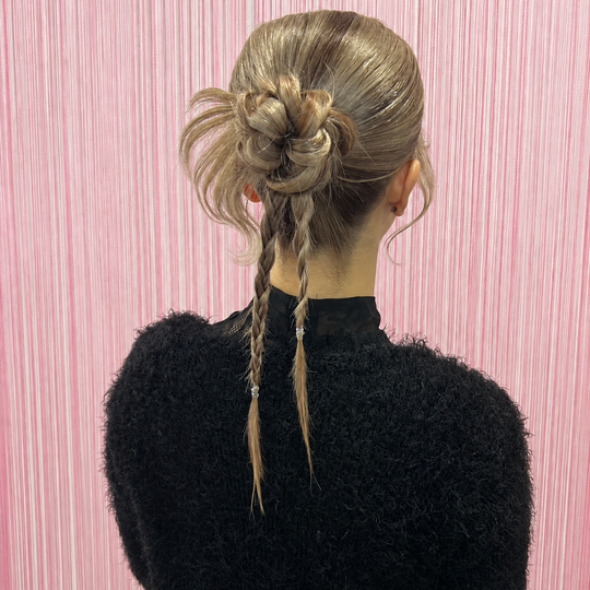 画像11674：カチモリヘア・細三つ編み｜梅田・北新地ヘアセット