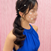 画像11679：ハーフツインリボンアレンジ・ペア｜梅田・北新地ヘアセット