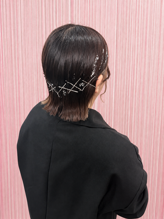 画像11684：ハーフツインリボンアレンジ・ペア｜梅田・北新地ヘアセット