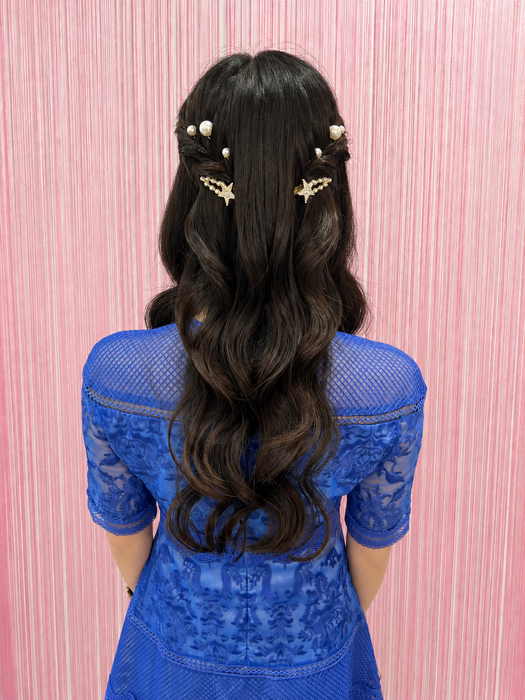 画像11688：ハーフツインリボンアレンジ・ペア｜梅田・北新地ヘアセット