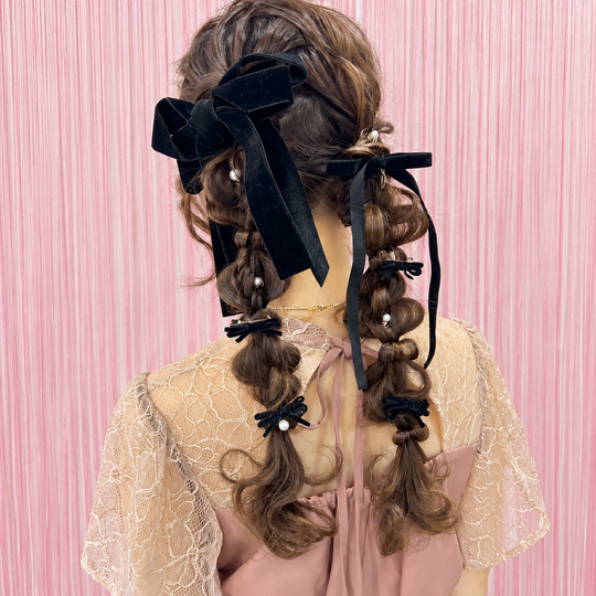 画像11698：リボンツイン玉ねぎヘア｜梅田・北新地ヘアセット
