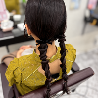 画像11705：ハーフツインリボンアレンジ・ペア｜梅田・北新地ヘアセット
