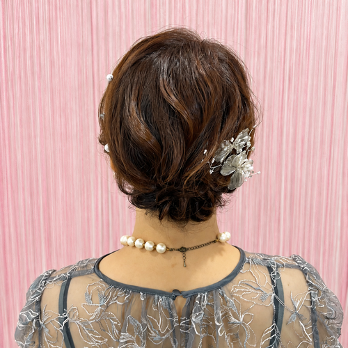 画像11711：低めシニヨン｜梅田・北新地ヘアセット