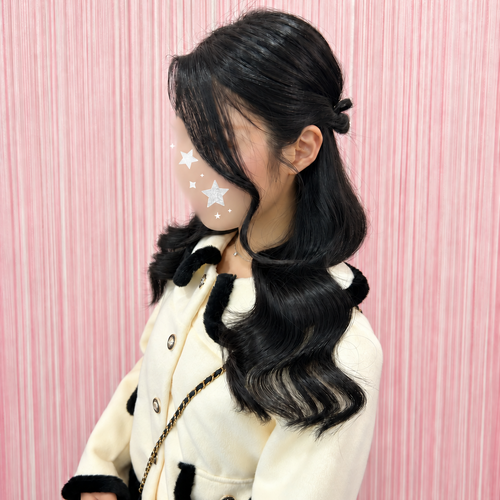 画像11716：巻き髪ハーフアップ｜梅田・北新地ヘアセット