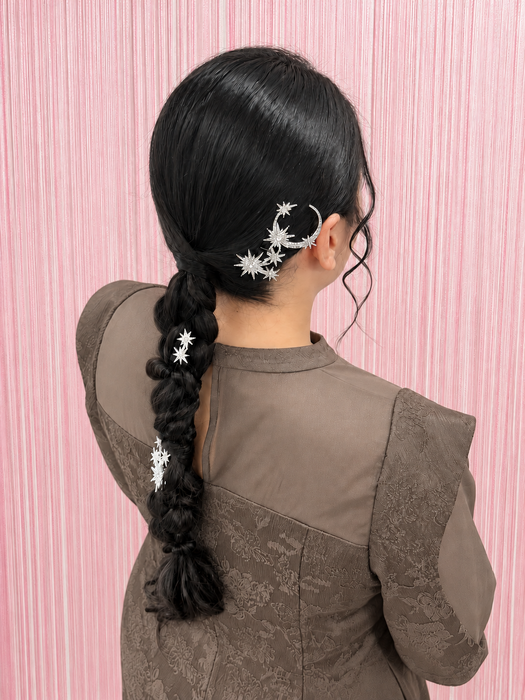 画像11720：ハーフツインリボンアレンジ・ペア｜梅田・北新地ヘアセット