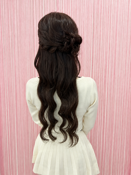 画像11732：ハーフツインリボンアレンジ・ペア｜梅田・北新地ヘアセット