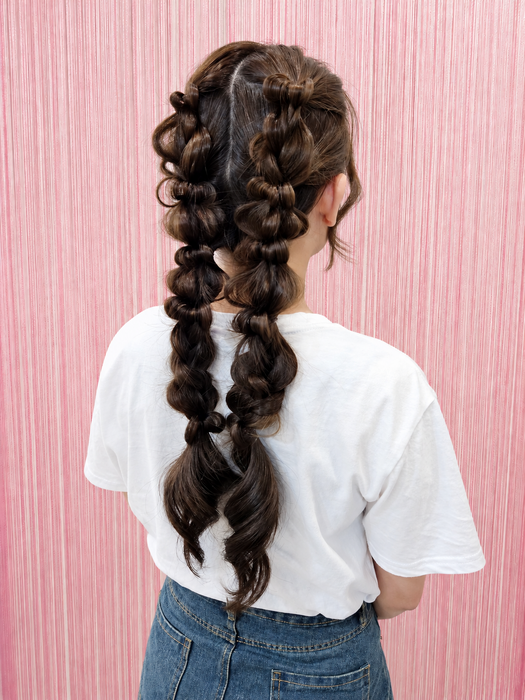 画像11749：ハーフツインリボンアレンジ・ペア｜梅田・北新地ヘアセット