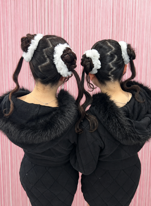 画像11755：ハーフツインリボンアレンジ・ペア｜梅田・北新地ヘアセット