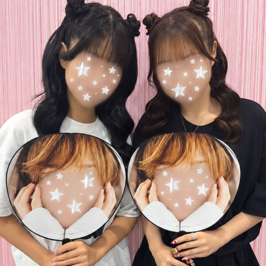 画像11756：ツインお団子ハーフアップ・ペア｜梅田・北新地ヘアセット