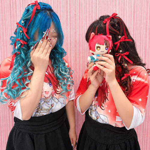 画像11842：サイド編みたらし立体リボンアレンジ・ペア｜梅田・北新地ヘアセット
