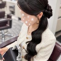 画像11848：花飾り低めシニヨン｜梅田・北新地ヘアセット
