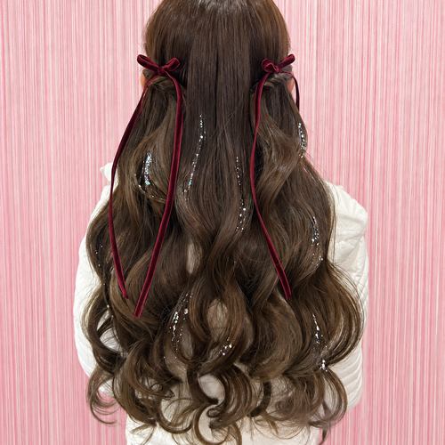 画像11872：リボンハーフツイン｜梅田・北新地ヘアセット