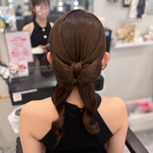 画像11876：立体リボンヘアアレンジ｜梅田・北新地ヘアセット
