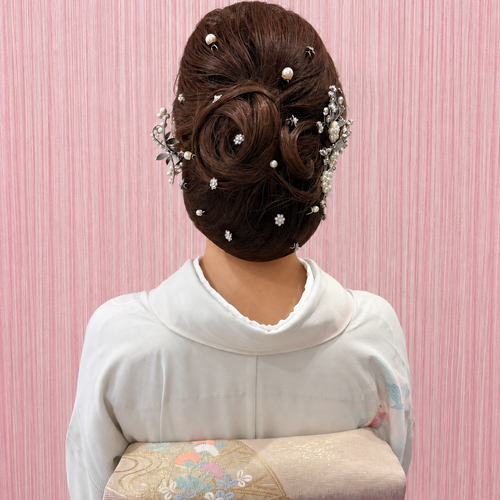 画像11935：パール和装アップ｜梅田・北新地ヘアセット